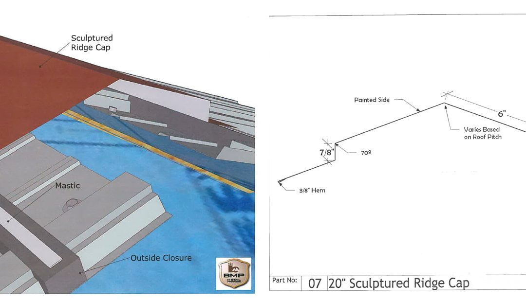 20″ Scultured Ridge Cap
