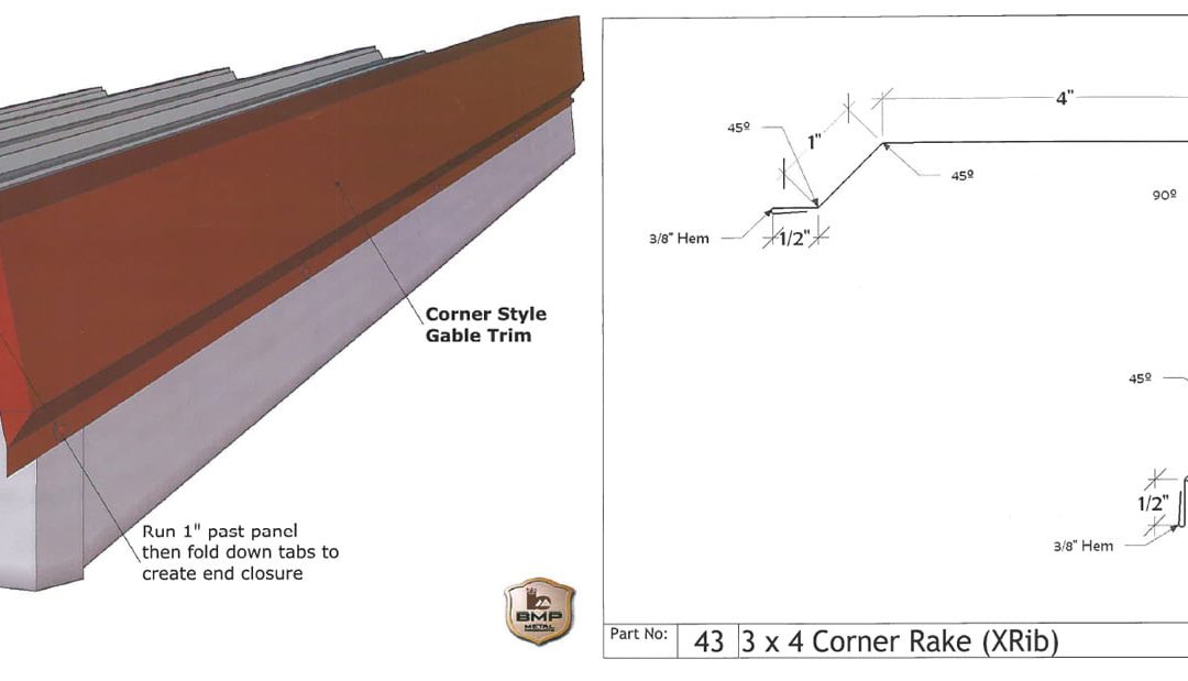 3 x 4 Corner Rake (XRib)